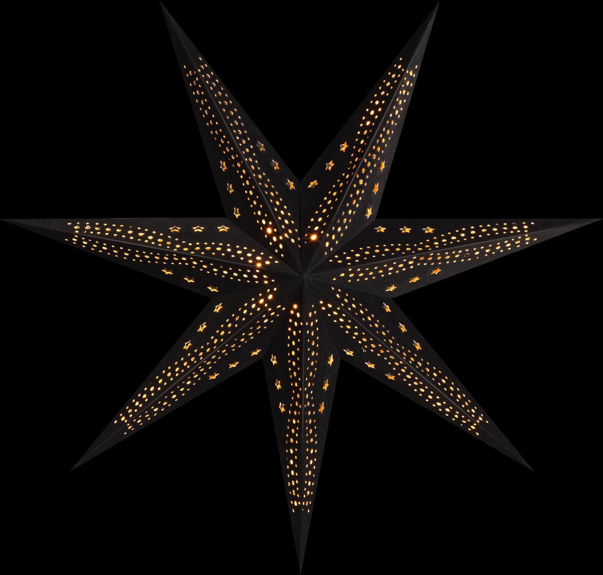 Sterntaler decoratieve ster | Kerststerpapier | Fluweel | vouwster | 75cm | Binnen | gloeilamp | Stekker